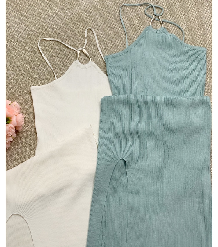 Summer split knitted package hip enticement France style dress