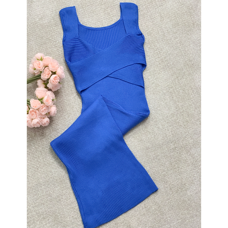 Hollow France style long dress slim dress for women