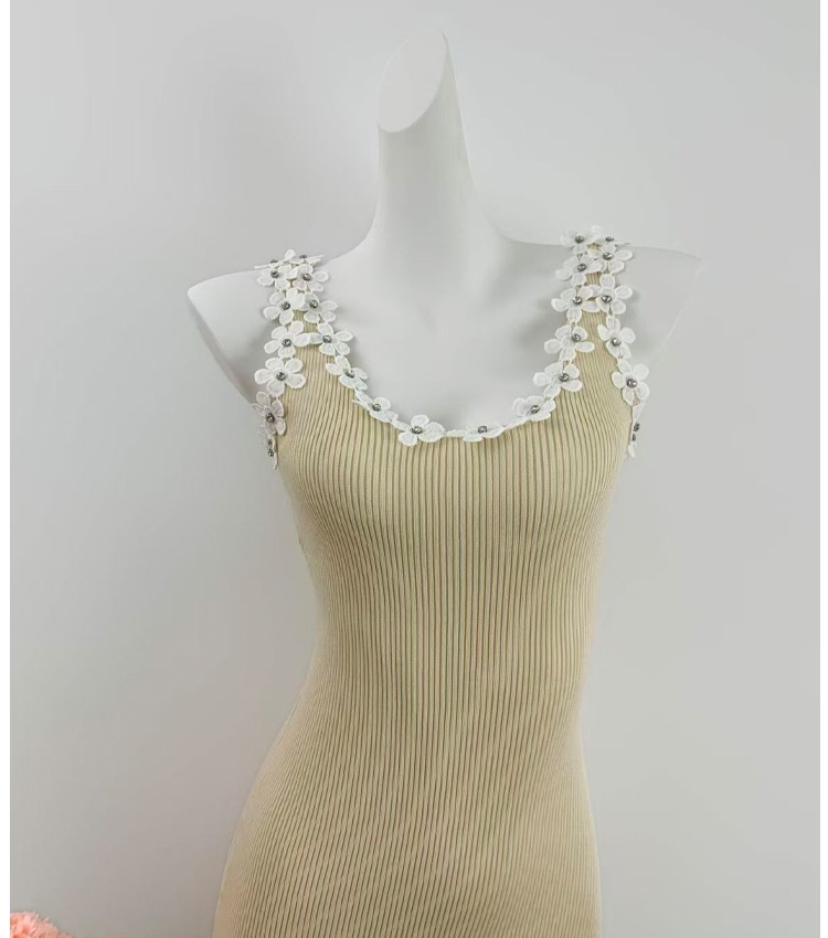 Knitted package hip slim France style dress for women