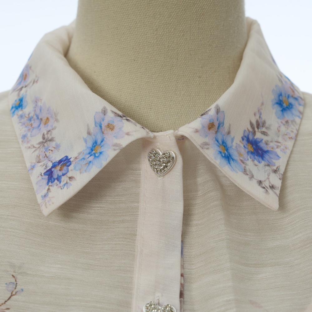 Spring and summer printing business suit lantern sleeve dress