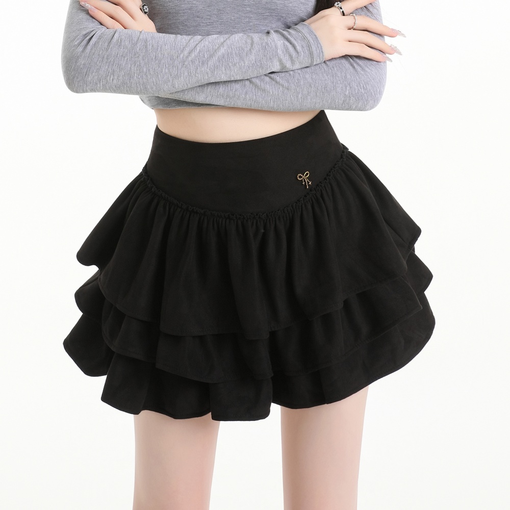 Autumn A-line high waist puff skirt cake slim short skirt