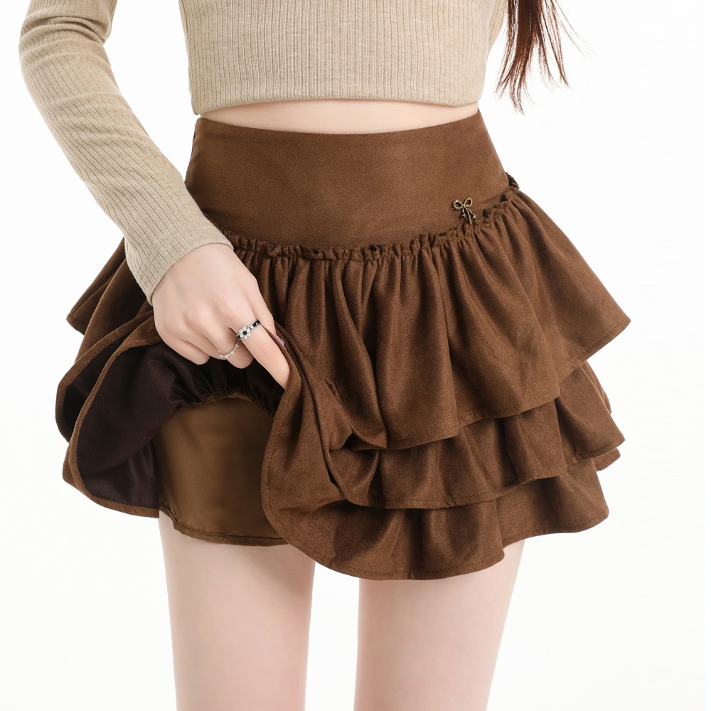 Autumn A-line high waist puff skirt cake slim short skirt