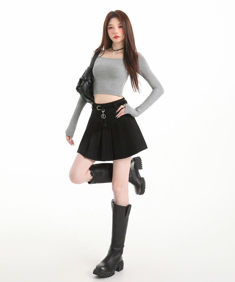 Slim A-line short skirt autumn skirt for women