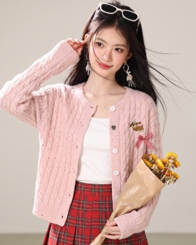 Sweet pink coat lovely cardigan for women