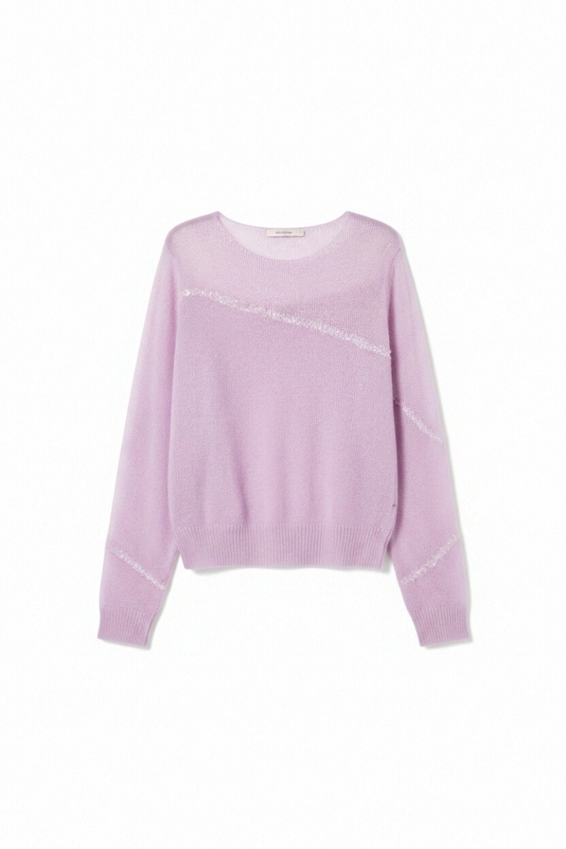 Pullover sunscreen smock splice floral sweater for women