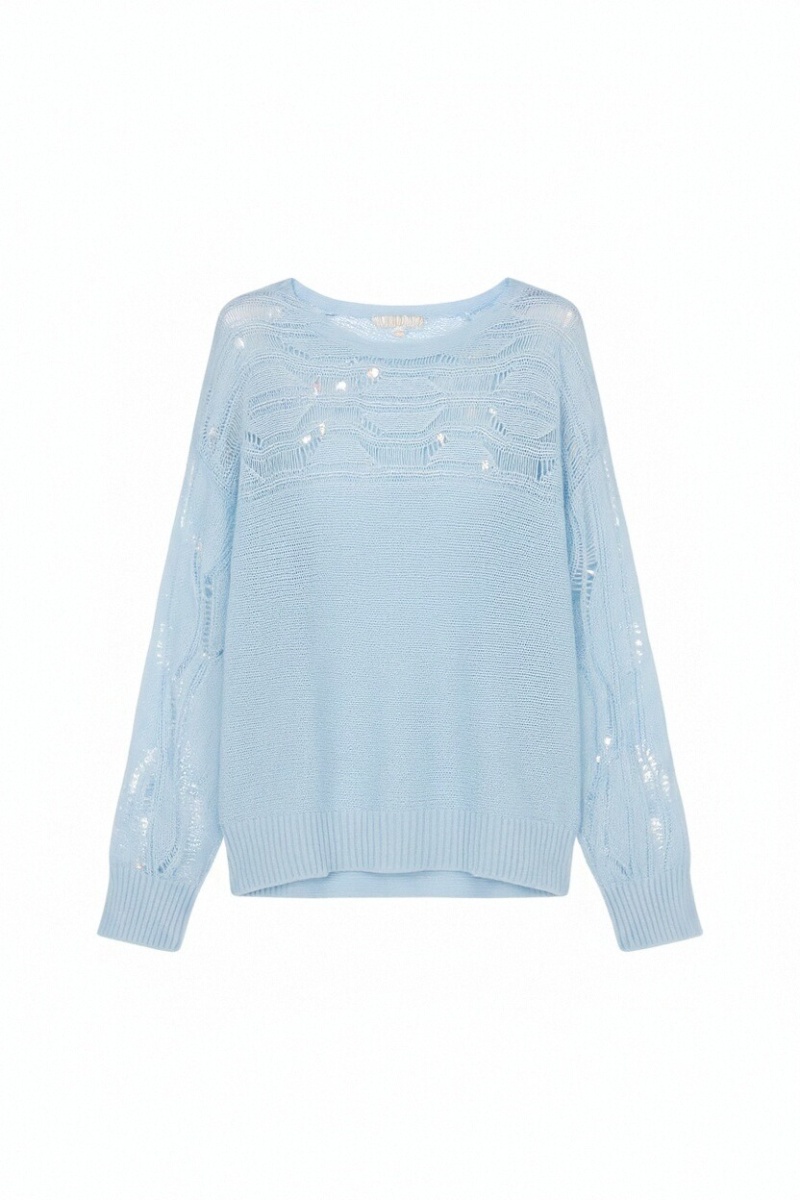 Loose autumn long sleeve hollow sweater for women