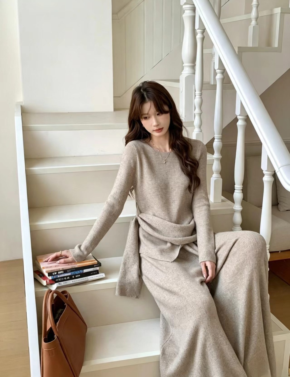 Fashion Korean style long pants personality sweater 2pcs set