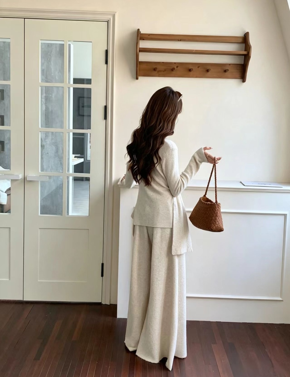 Fashion Korean style long pants personality sweater 2pcs set