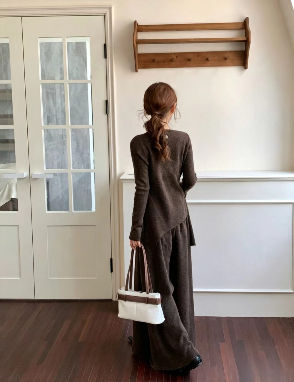 Fashion Korean style long pants personality sweater 2pcs set