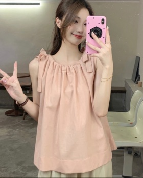 Slim sling vest flax loose tops