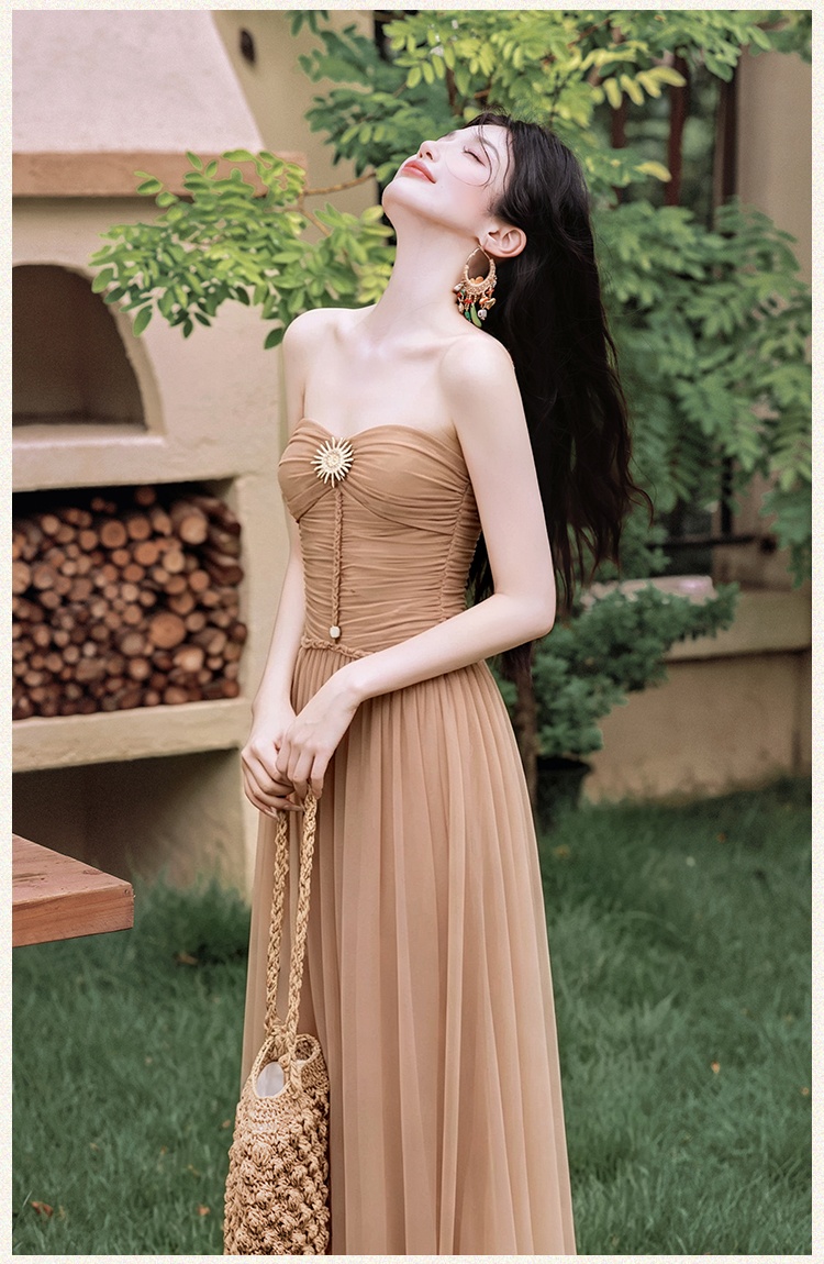 Collocation dress vacation coat 2pcs set