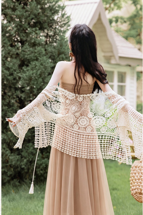 Collocation dress vacation coat 2pcs set