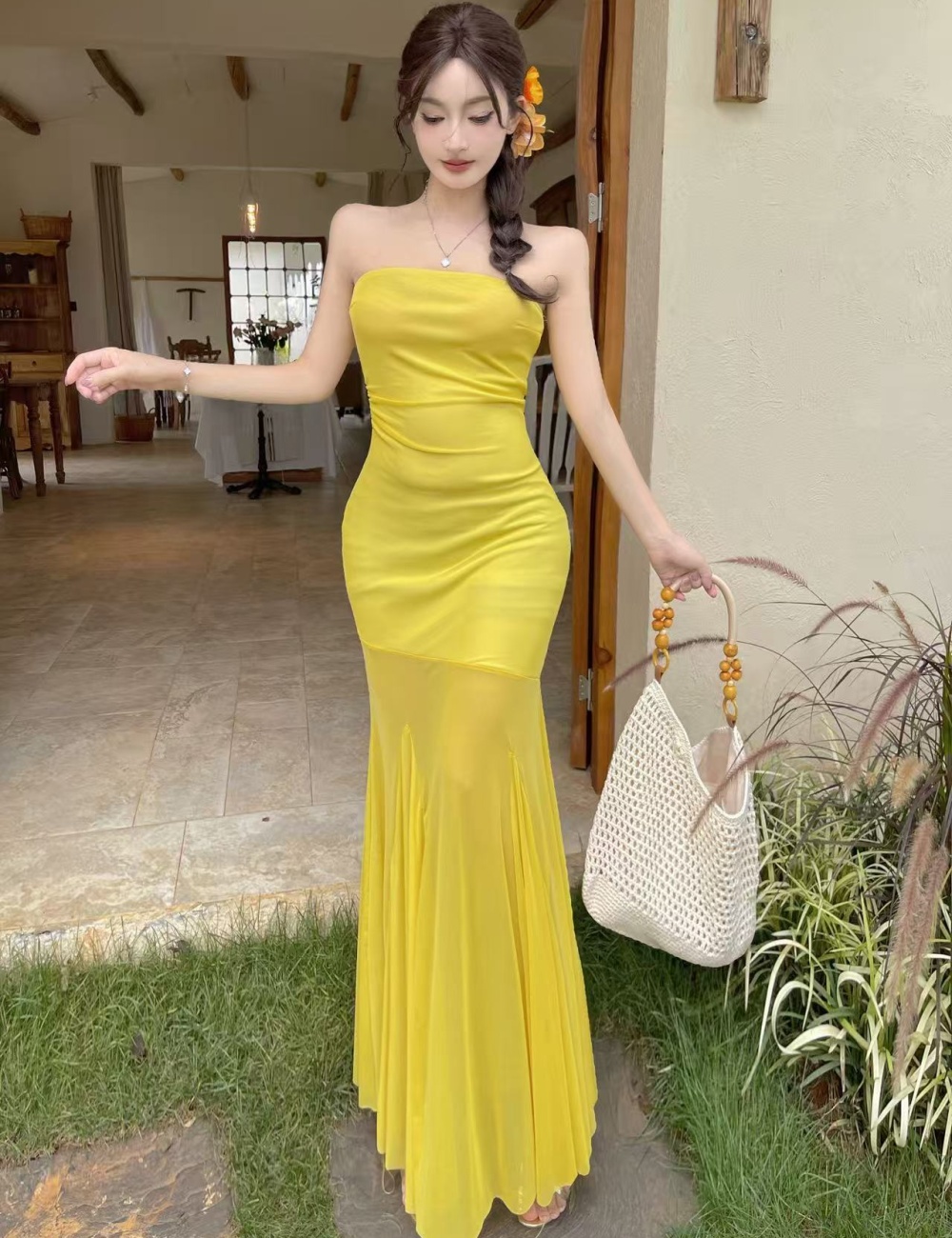 Summer package hip dress vacation sexy long dress