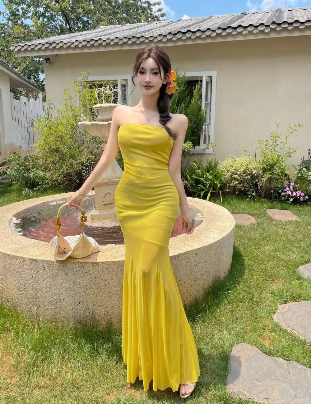 Summer package hip dress vacation sexy long dress