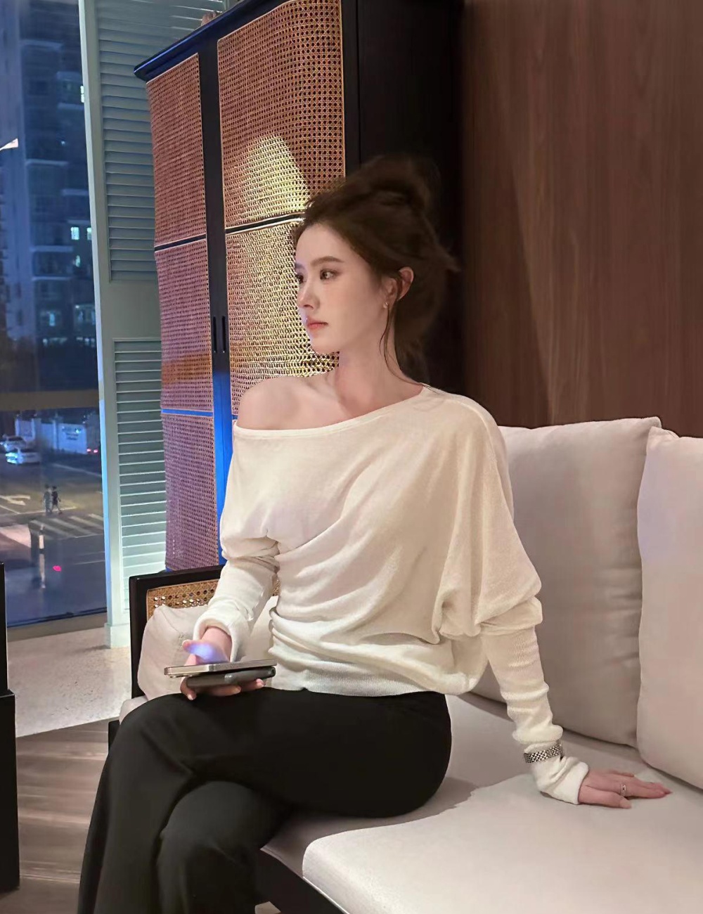 Autumn white T-shirt strapless tops for women