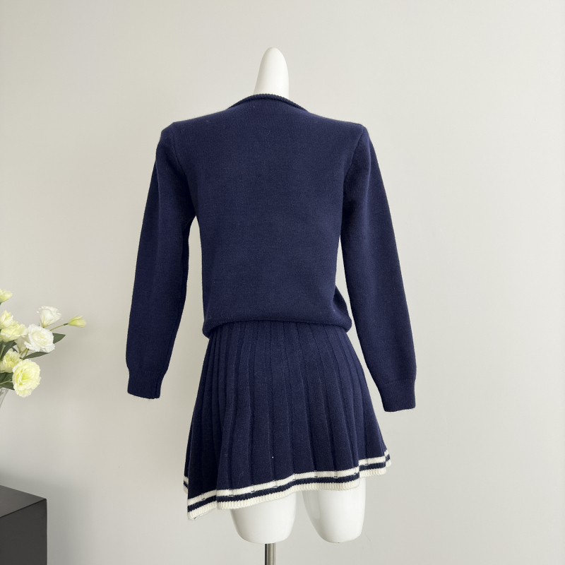 Tender skirt cardigan 2pcs set for women