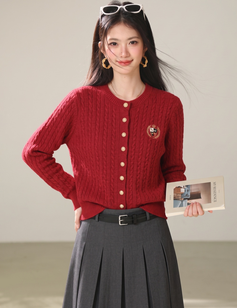Korean style twist shirts knitted sweater for women