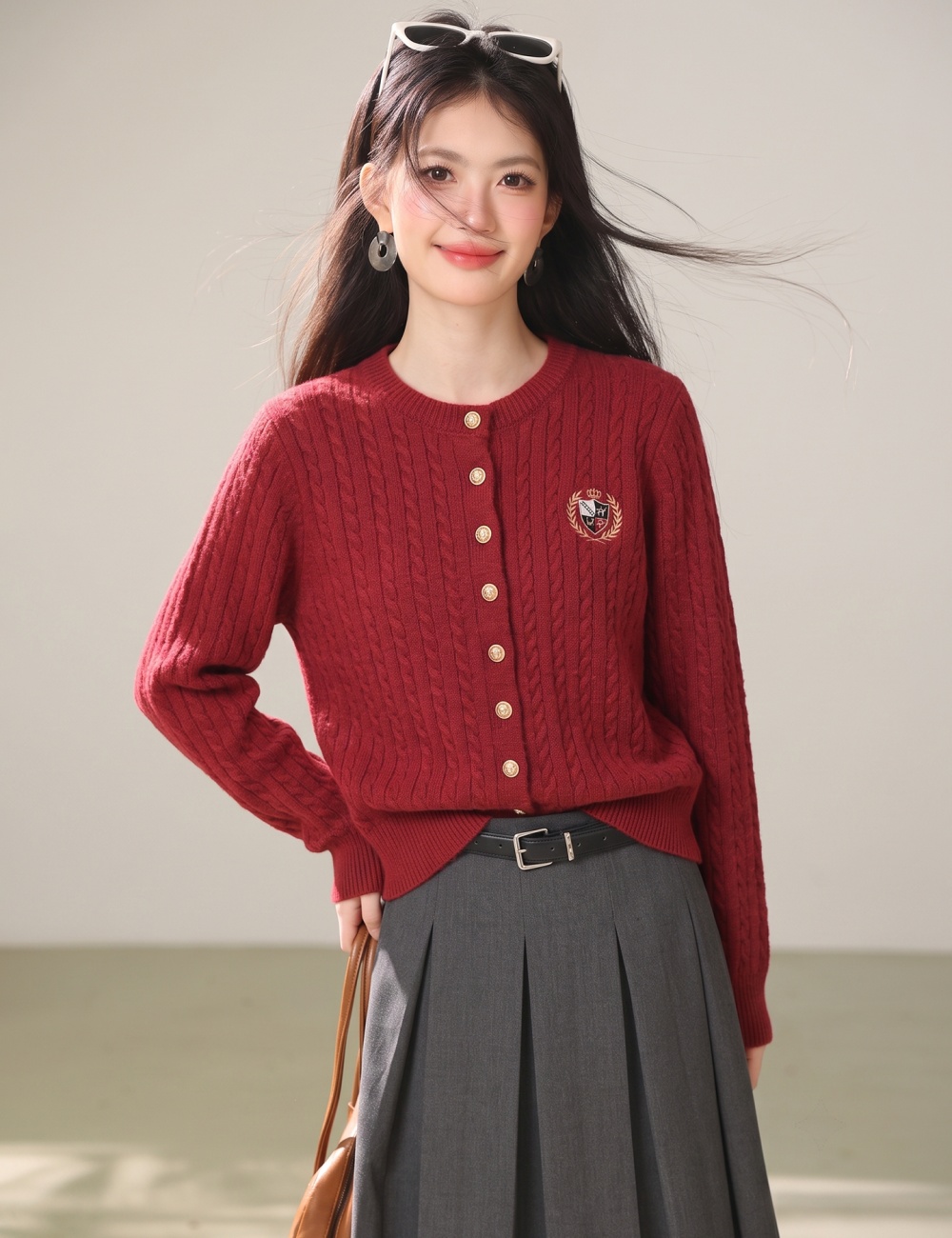 Korean style twist shirts knitted sweater for women