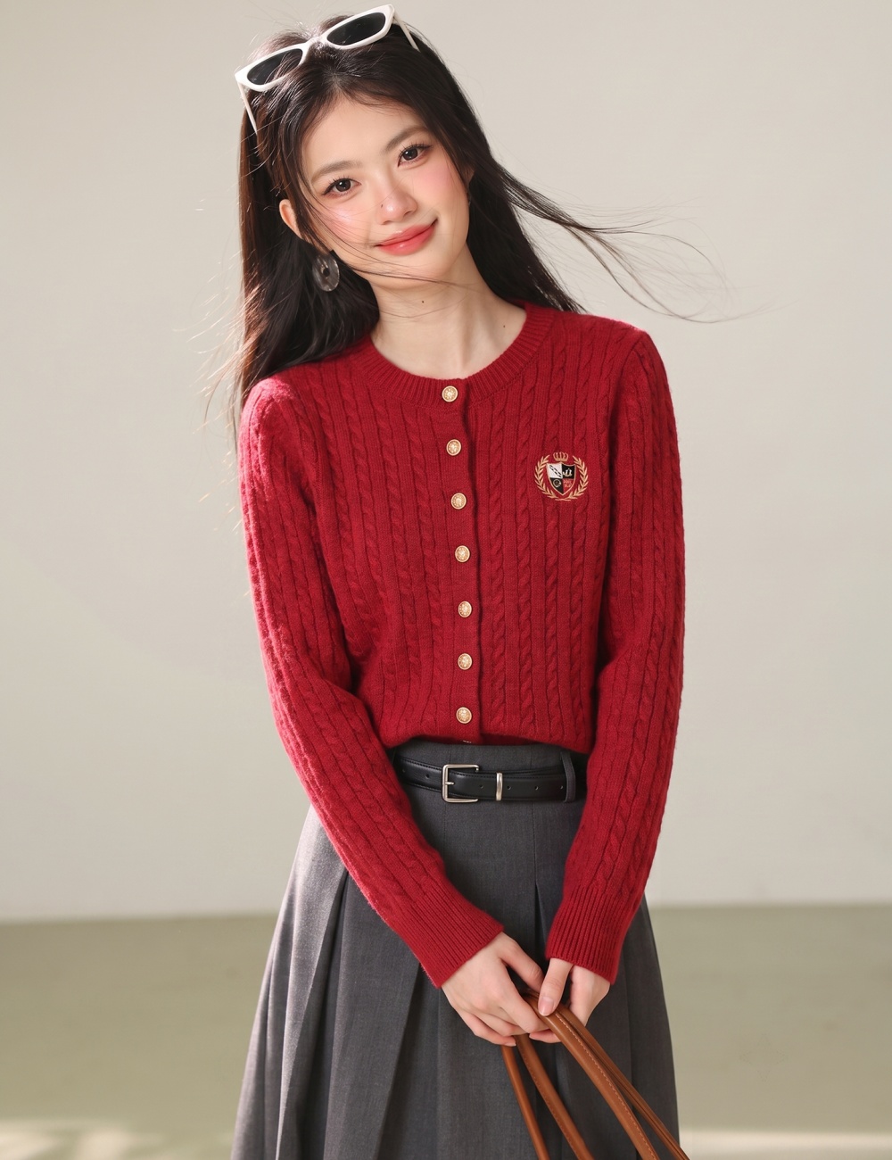 Korean style twist shirts knitted sweater for women