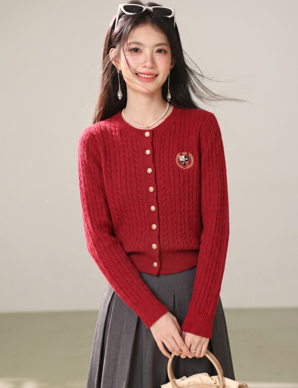 Korean style twist shirts knitted sweater for women