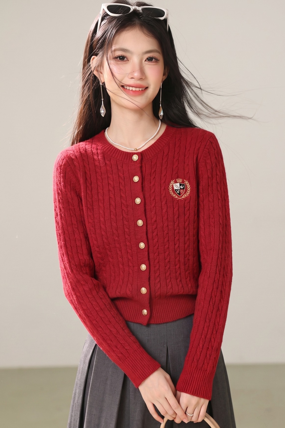 Korean style twist shirts knitted sweater for women