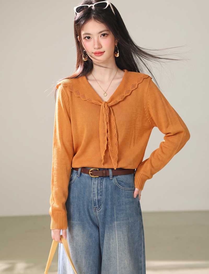 Temperament tops lazy sweater for women