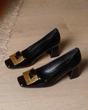 Metal buckles high-heeled shoes shoes for women