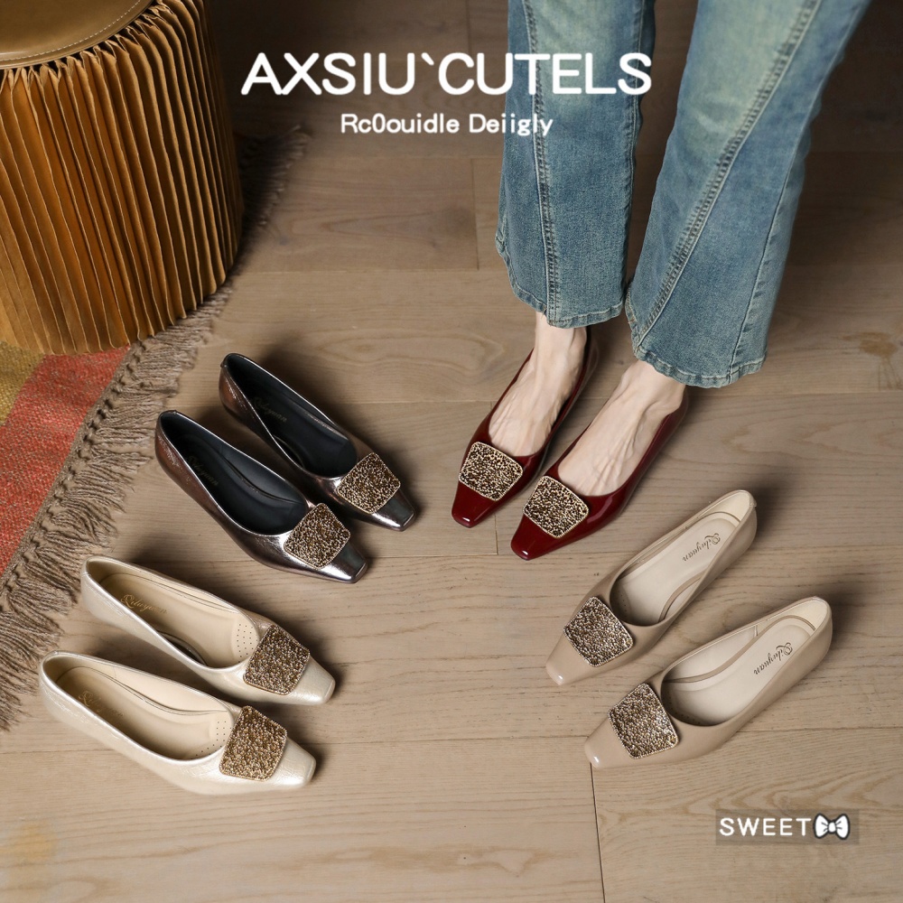 Spring and autumn France style rhinestone shoes for women