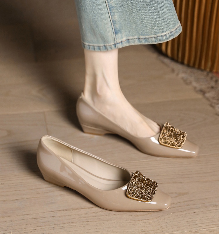 Spring and autumn France style rhinestone shoes for women