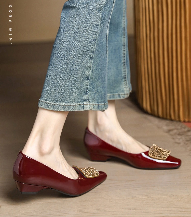 Spring and autumn France style rhinestone shoes for women
