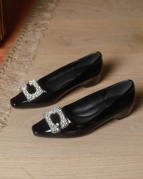Rhinestone lazy shoes within increased shoes