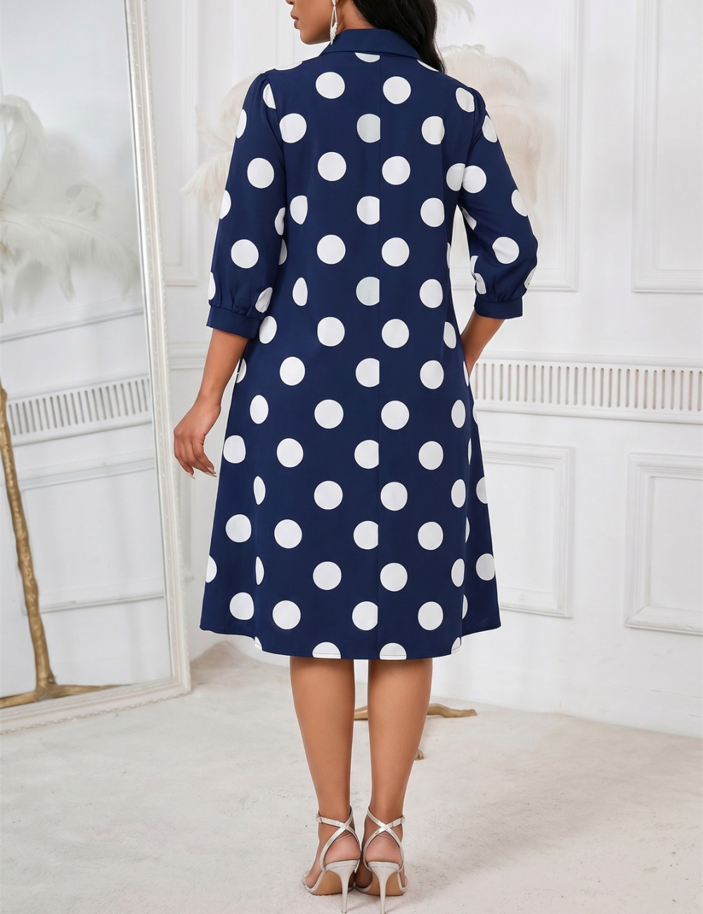 European style printing dress temperament shirt