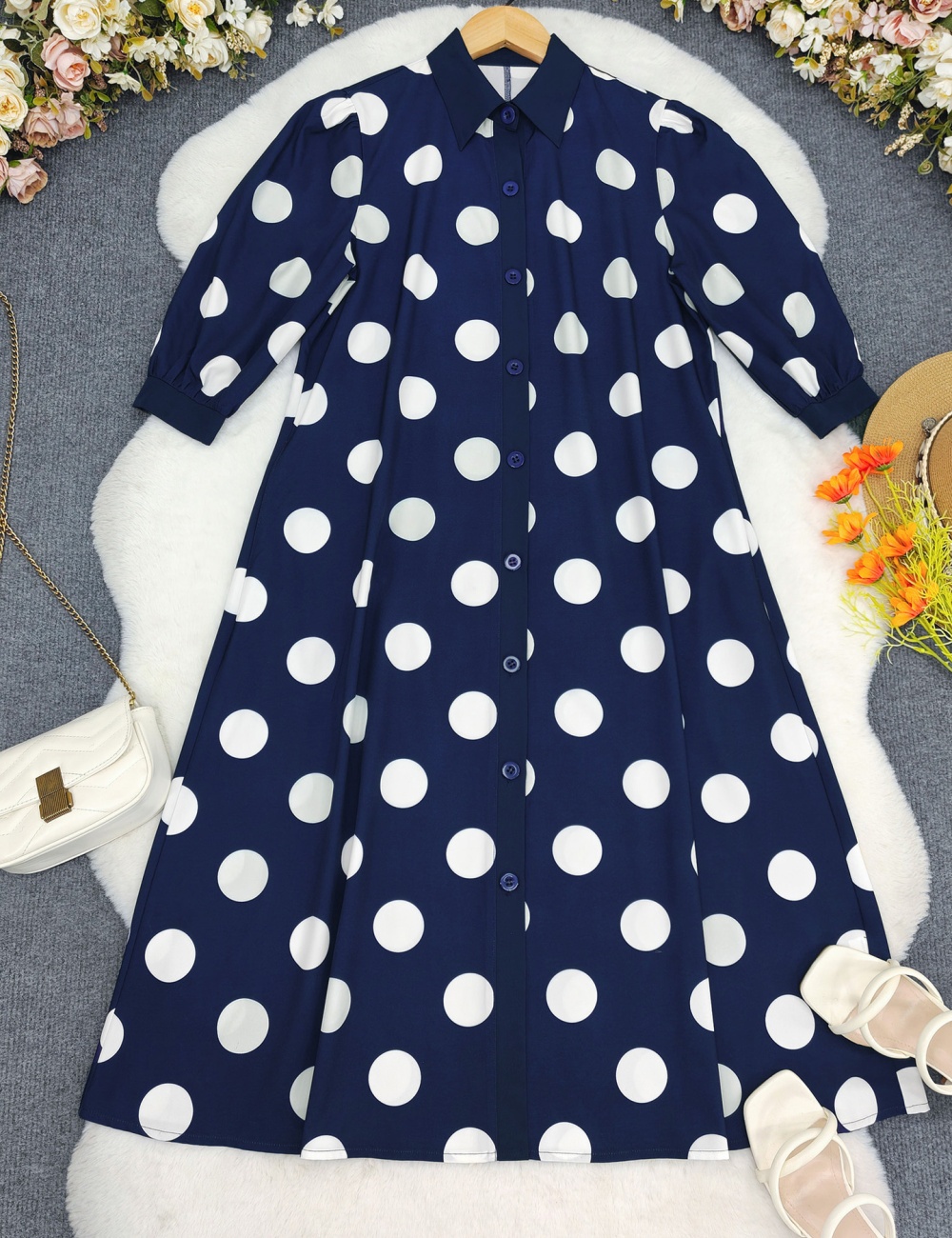 European style printing dress temperament shirt