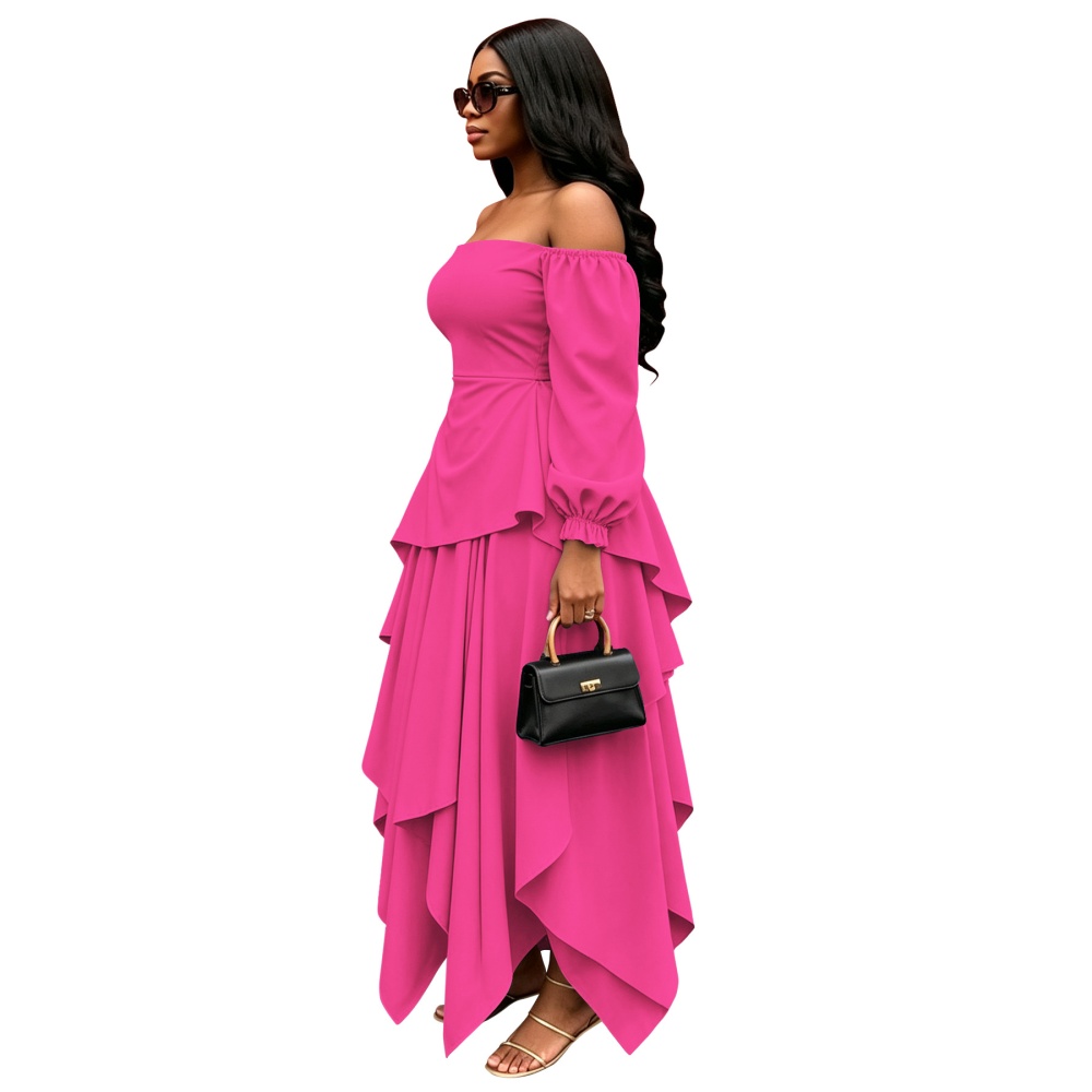 Irregular autumn strapless temperament skirt 2pcs set