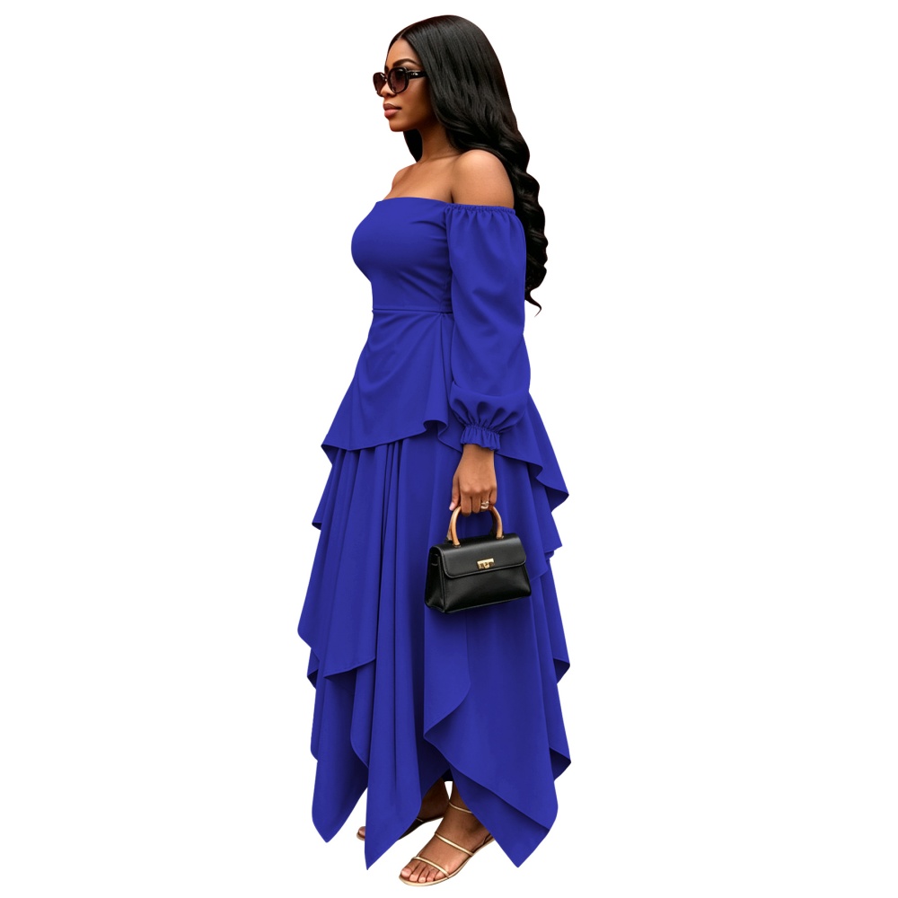 Irregular autumn strapless temperament skirt 2pcs set