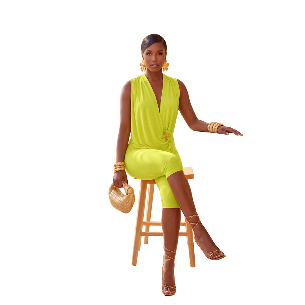 Summer seven tenths pure bud autumn jumpsuit