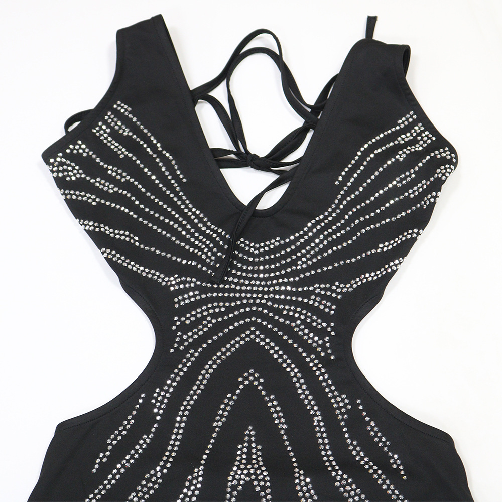 Halter package hip fashion European style dress for women