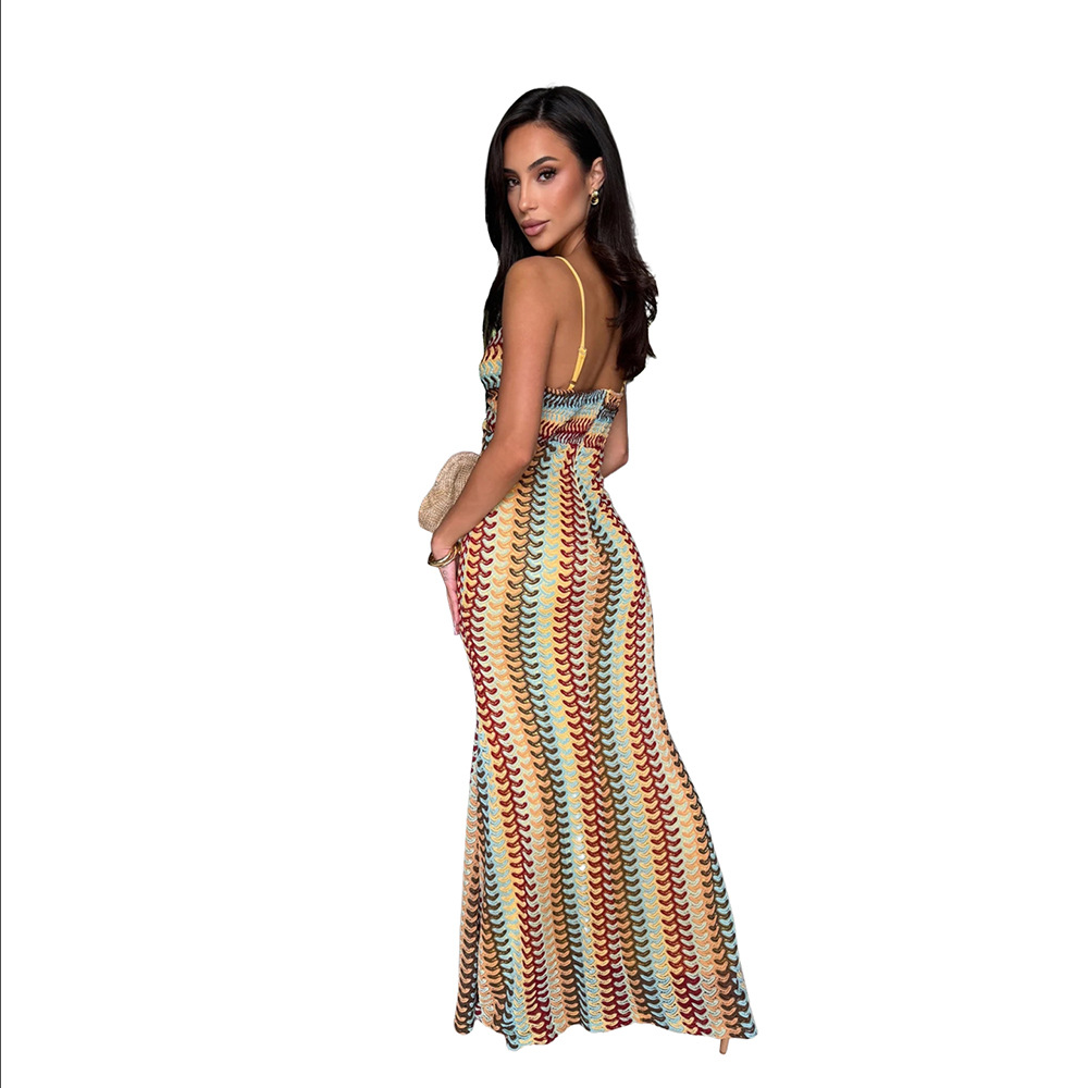 European style fashion dress sling slim formal dress