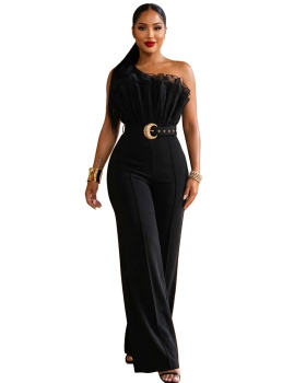 Slim pure European style jumpsuit fashion sexy long pants