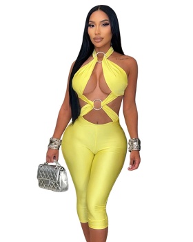 Pure halter jumpsuit fashion five pants for women