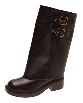 France style lady boots square head winter thigh boots