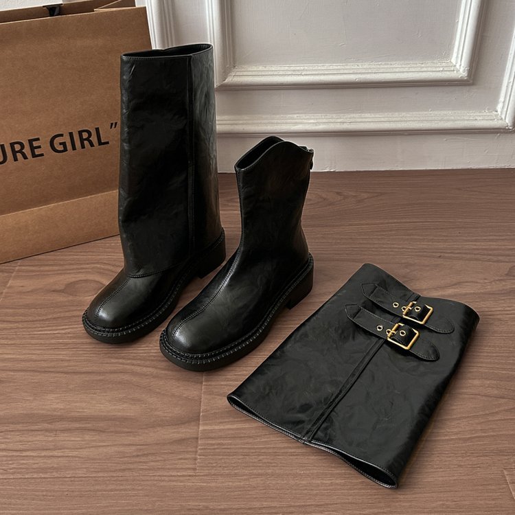 France style lady boots square head winter thigh boots