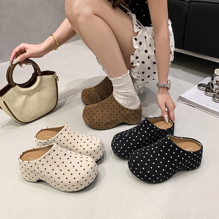 Thick crust slippers lady lazy shoes for women