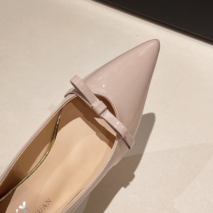 Spring and autumn shoes thick high-heeled shoes