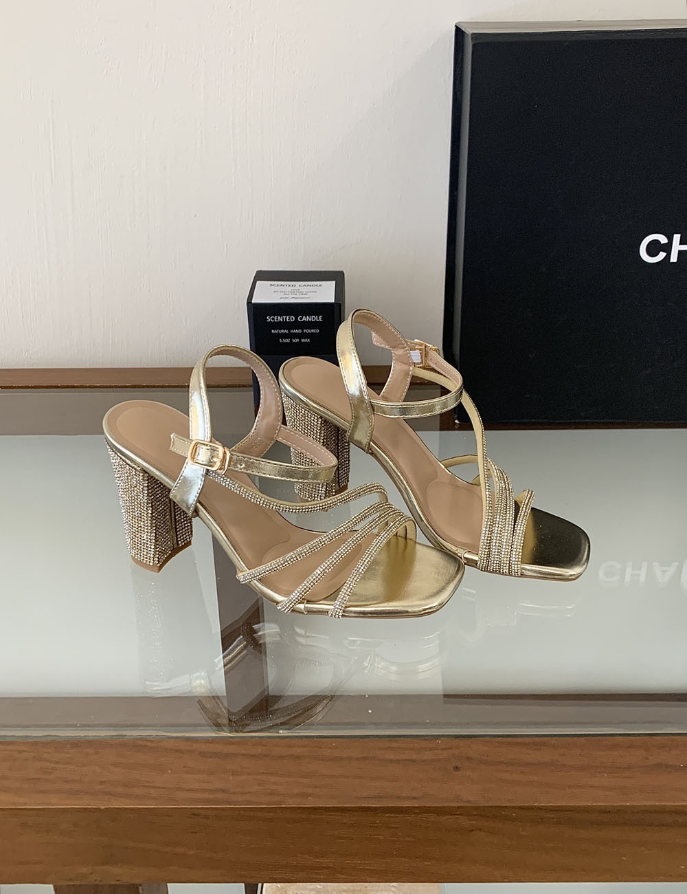 Thick fashion rhinestone sexy summer sandals for women