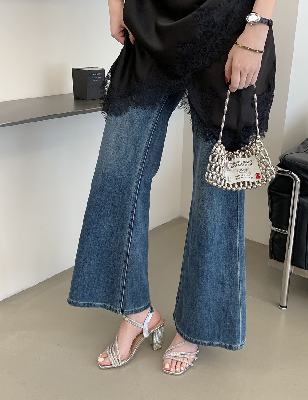 Thick fashion rhinestone sexy summer sandals for women