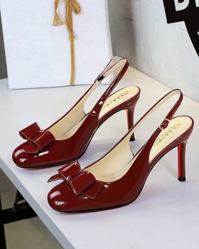 France style patent leather sweet sandals for women