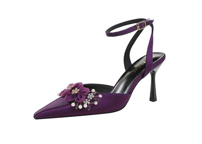 Flowers sandals pointed high-heeled shoes for women