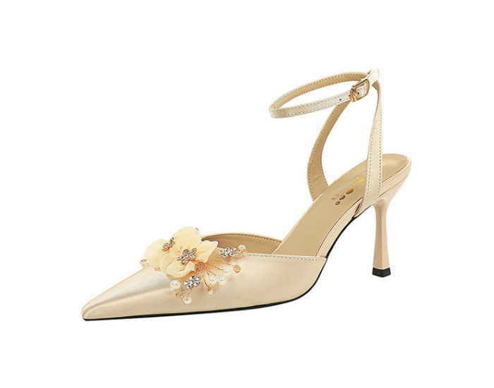 Flowers sandals pointed high-heeled shoes for women