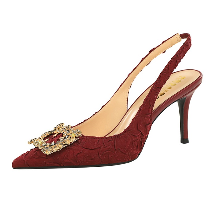 European style banquet stilettos side buckle sandals